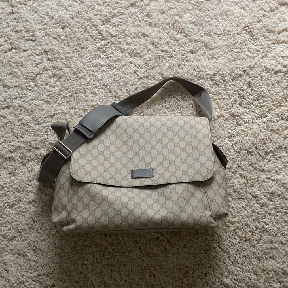 COPY - GUCCI GG Plus Grey Diaper Bag